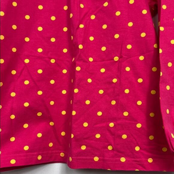 Hanna Andersson Fucshia and Yellow polka dot long sleeve top NWOT size 6-7 years - Picture 6 of 12